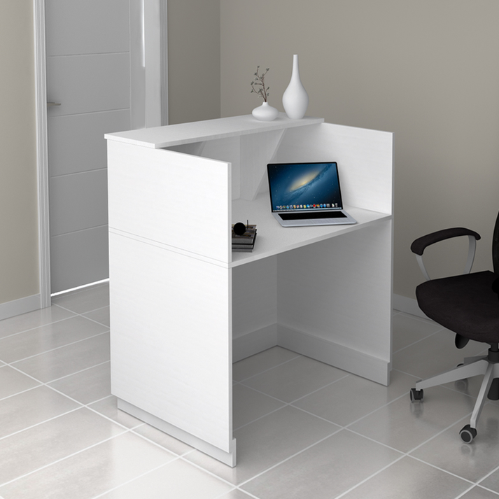 Γραφείο υποδοχής - reception Gemini χρώμα λευκό 100x70x110εκ.