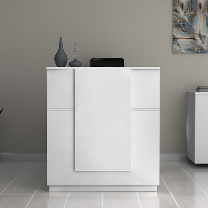 Γραφείο υποδοχής - reception Gemini χρώμα λευκό 100x70x110εκ.