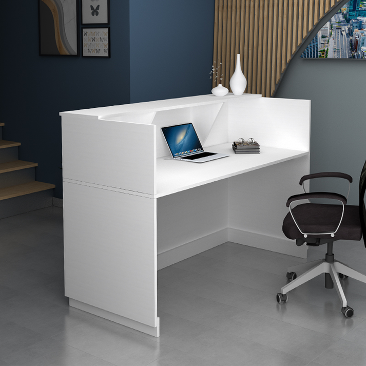 Γραφείο υποδοχής - reception Gemini χρώμα λευκό 180x70x110εκ.
