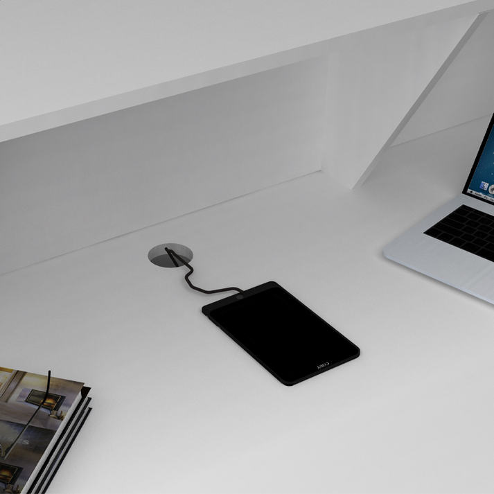 Γραφείο υποδοχής - reception Gemini χρώμα λευκό 180x70x110εκ.