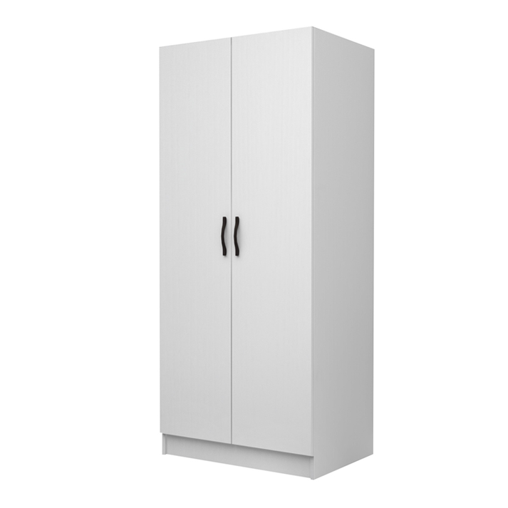 Ντουλάπα ρούχων Vivian δίφυλλη χρώμα λευκό 80x51,8x181εκ.