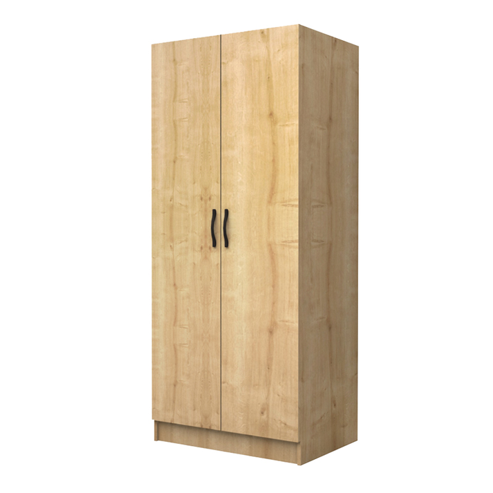 Ντουλάπα ρούχων Vivian δίφυλλη χρώμα φυσικό οξιάς 80x51,8x181εκ.