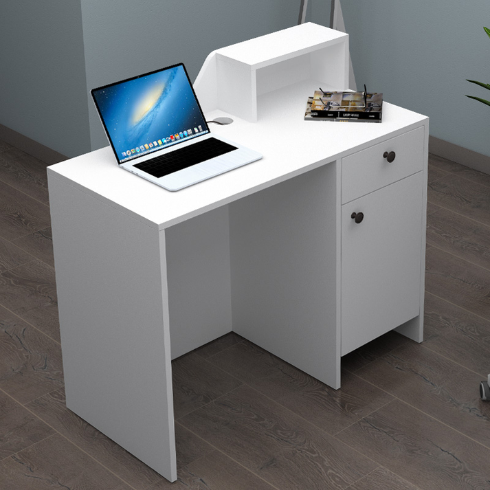 Γραφείο υποδοχής - reception Merlin χρώμα λευκό 110x50x101,8εκ.