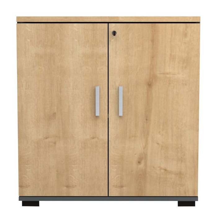 Ντουλάπι γραφείου επαγγελματικό Venturo χρώμα ανθρακί - φυσικό οξιάς 80x40x80εκ.