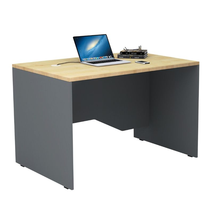 Γραφείο επαγγελματικό Venturo χρώμα ανθρακί - φυσικό οξιάς 120x80x75εκ.