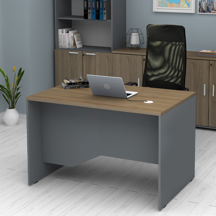 Γραφείο επαγγελματικό Venturo χρώμα ανθρακί - καρυδί 120x80x75εκ.