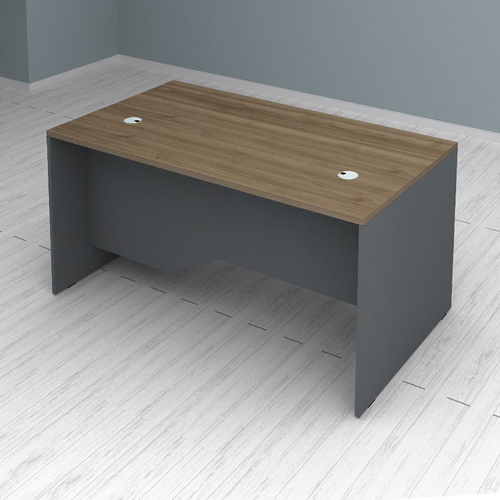 Γραφείο επαγγελματικό Venturo χρώμα ανθρακί - καρυδί 150x80x75εκ.