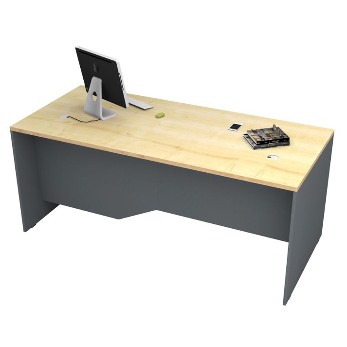 Γραφείο επαγγελματικό Venturo χρώμα ανθρακί - φυσικό οξιάς 180x80x75εκ.