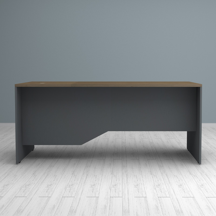 Γραφείο επαγγελματικό Venturo χρώμα ανθρακί - καρυδί 180x80x75εκ.