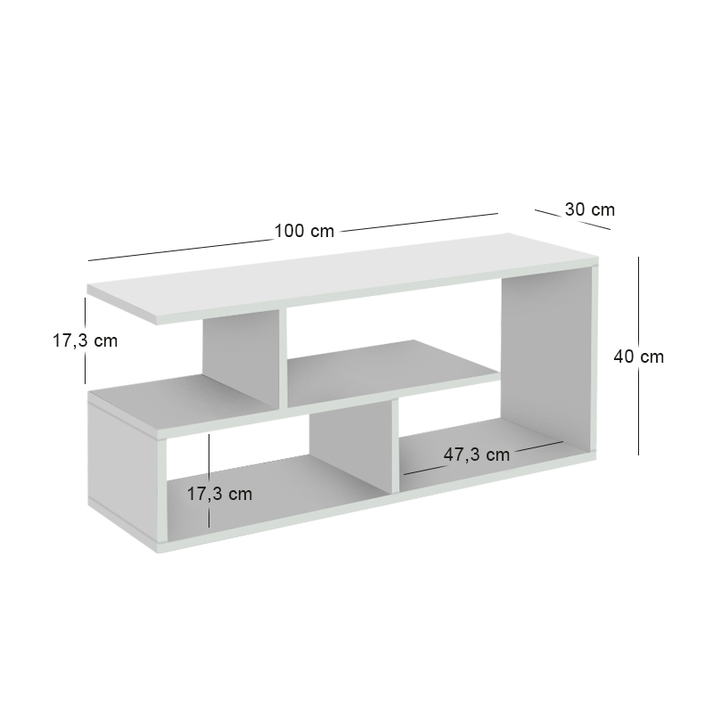 Έπιπλο τηλεόρασης Forever χρώμα λευκό 100x30x40cm.
