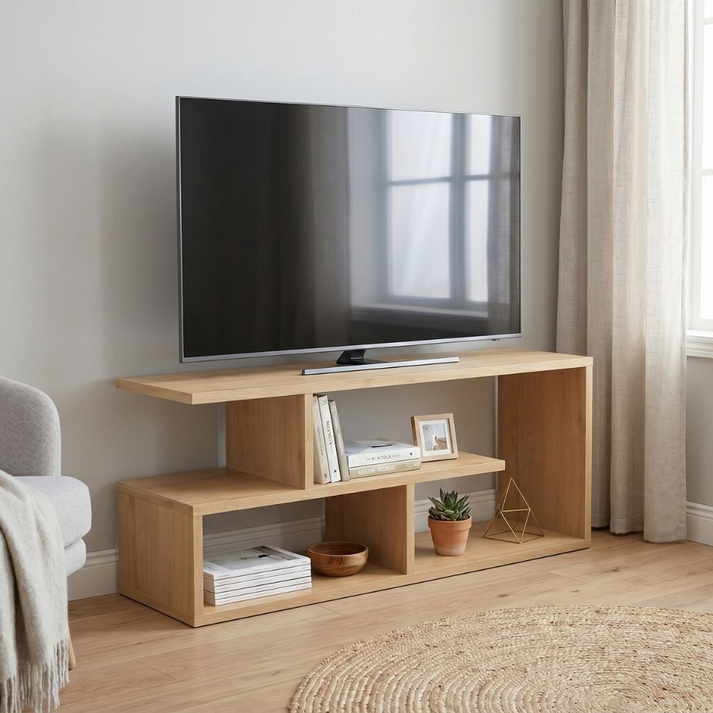 Έπιπλο τηλεόρασης Forever χρώμα φυσικό οξιάς 100x30x40cm.