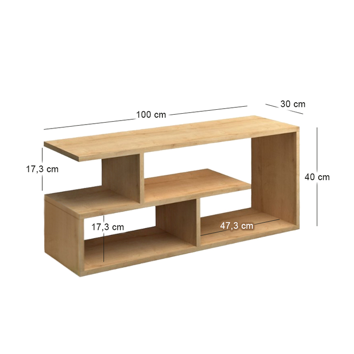 Έπιπλο τηλεόρασης Forever χρώμα φυσικό οξιάς 100x30x40cm.