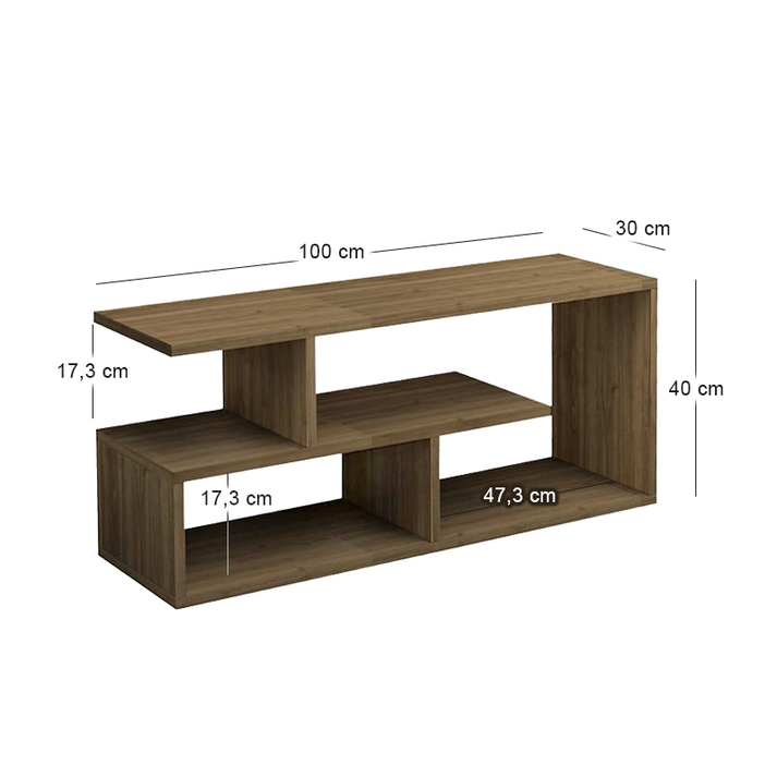 Έπιπλο τηλεόρασης Forever χρώμα καρυδί 100x30x40cm.