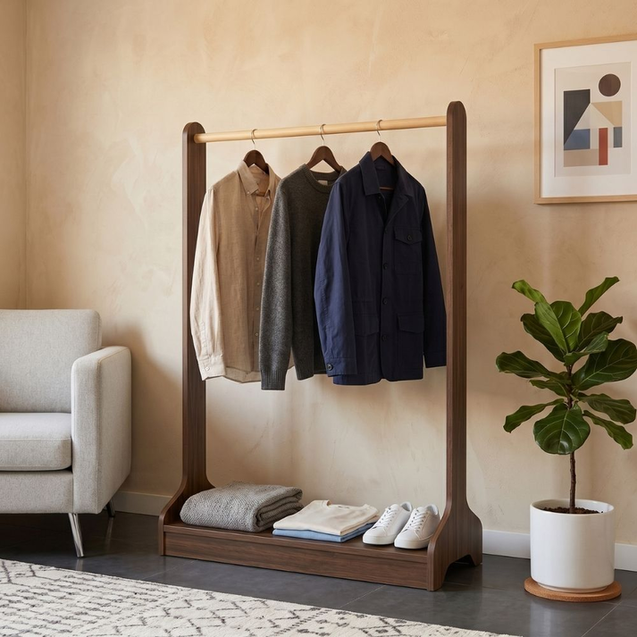 Glimer Entryway Furniture Walnut 88,2x34,6x128 cm