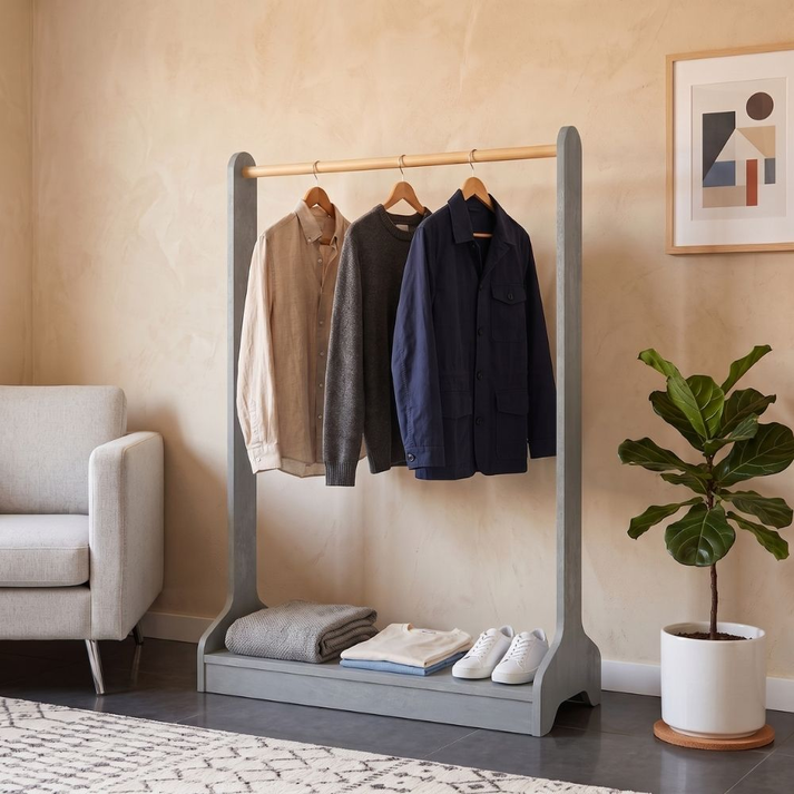 Glimer Entryway Furniture Concrete Grey 88,2x34,6x128 cm