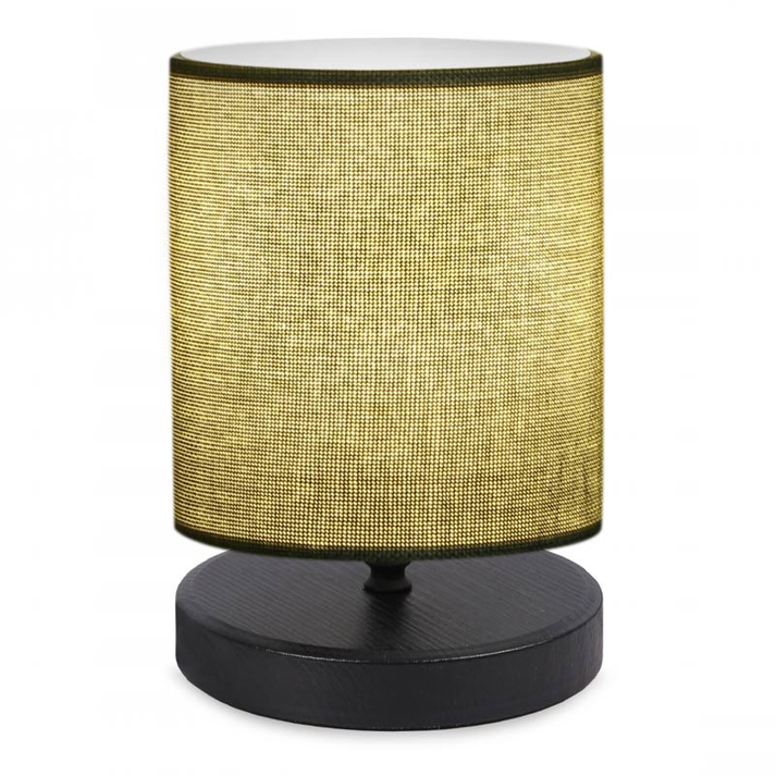 Φωτιστικό επιτραπέζιο Hassard ύφασμα/Mdf χρώμα πράσινο/μαύρο 15x16x22εκ.