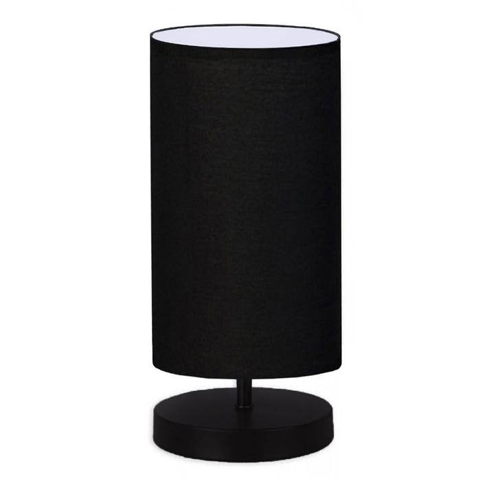 Φωτιστικό επιτραπέζιο Winkler ύφασμα/ξύλο/μέταλλο χρώμα μαύρο 15x24x30εκ.
