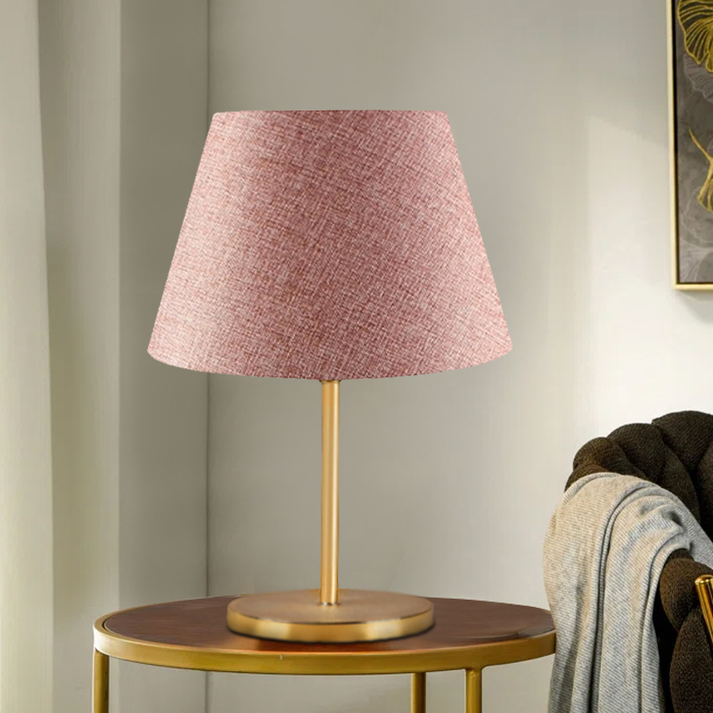 Φωτιστικό επιτραπέζιο Rosenthal ύφασμα Pvc χρώμα ροζ/χρυσό 22x17x37εκ.