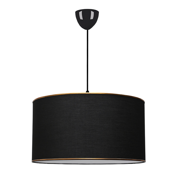 Φωτιστικό οροφής Alloy υφασμάτινο μονόφωτο χρώμα μαύρο 38x20x70εκ.