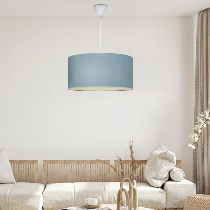Φωτιστικό οροφής Monahan υφασμάτινο μονόφωτο χρώμα μπλε 38x20x70εκ.
