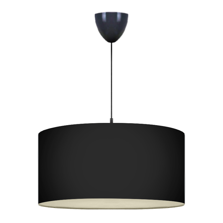 Φωτιστικό οροφής Monahan υφασμάτινο μονόφωτο χρώμα μαύρο 38x21x70εκ.