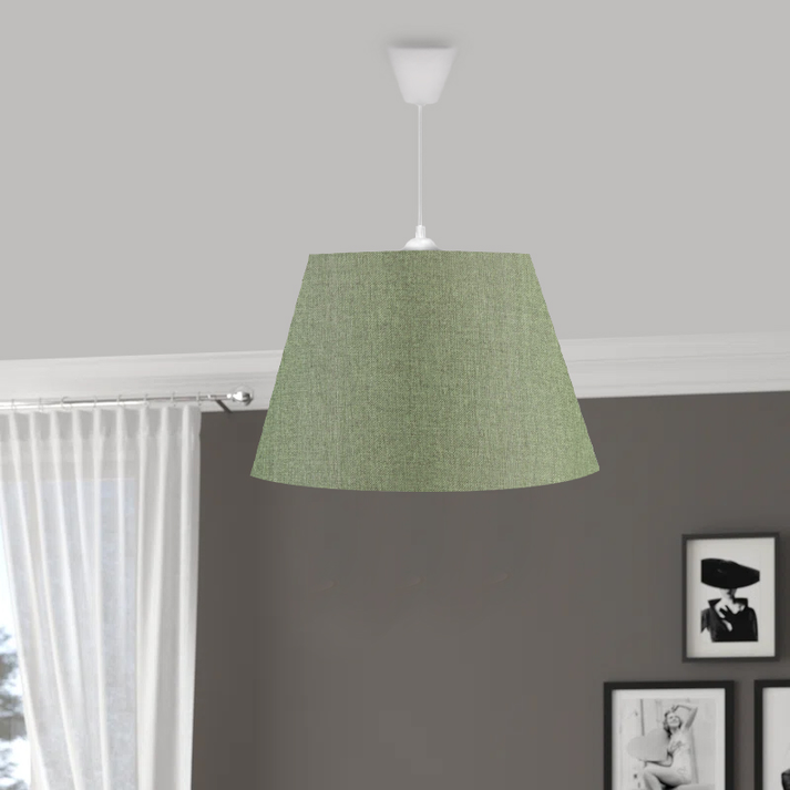 Φωτιστικό οροφής Elanor υφασμάτινο μονόφωτο χρώμα κυπαρισσί 37x21x70εκ.