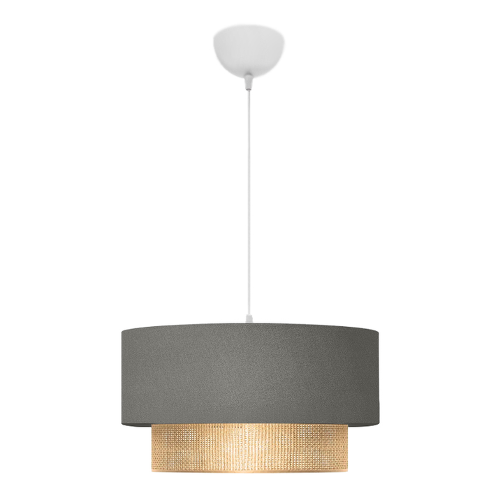 Φωτιστικό οροφής Lucifer E27 υφασμάτινο μονόφωτο χρώμα γκρι 30x15x70εκ.