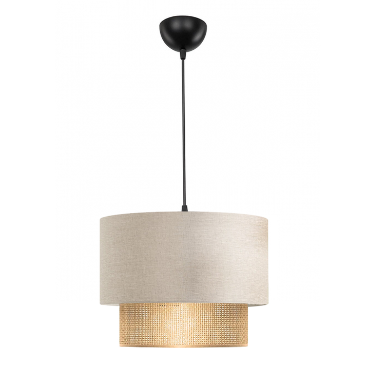 Φωτιστικό οροφής Lucifer E27 υφασμάτινο μονόφωτο χρώμα κρεμ 30x20x70εκ.