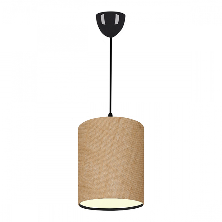 Φωτιστικό οροφής Layla Ε27 υφασμάτινο μονόφωτο χρώμα μπεζ 19x25x70εκ.