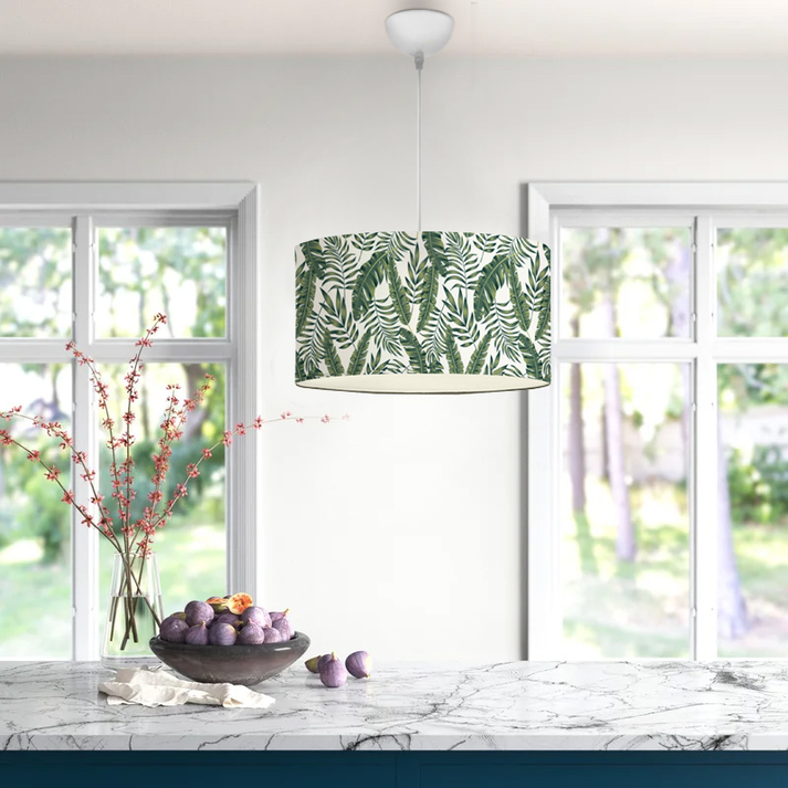 Φωτιστικό οροφής Alamea E27 υφασμάτινο μονόφωτο πολύχρωμο Φ38x70εκ.