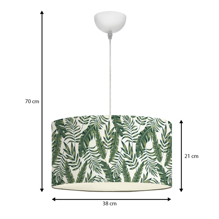 Φωτιστικό οροφής Alamea E27 υφασμάτινο μονόφωτο πολύχρωμο Φ38x70εκ.