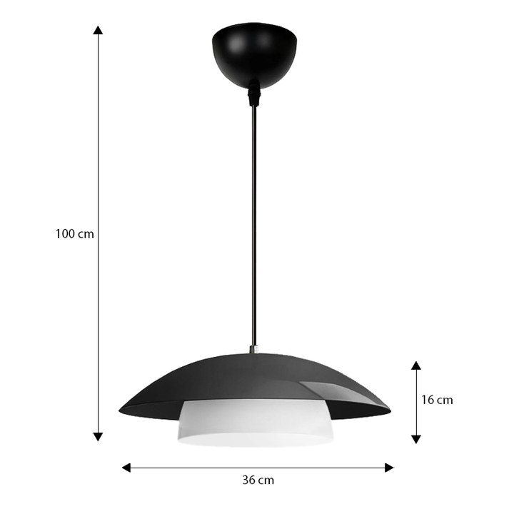 Φωτιστικό οροφής Eliora E27 μεταλλικό μονόφωτο χρώμα μαύρο Ø36x100εκ.