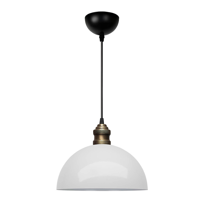 Φωτιστικό οροφής Tomas E27 μεταλλικό μονόφωτο χρώμα λευκό Ø25x100εκ.