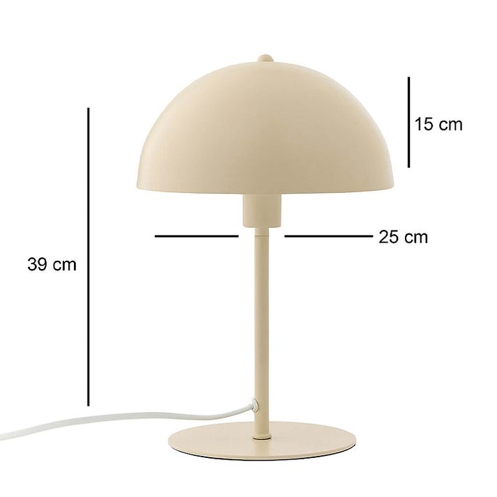 Φωτιστικό επιτραπέζιο Favori E27 μεταλλικό χρώμα κρεμ Ø25x39εκ.