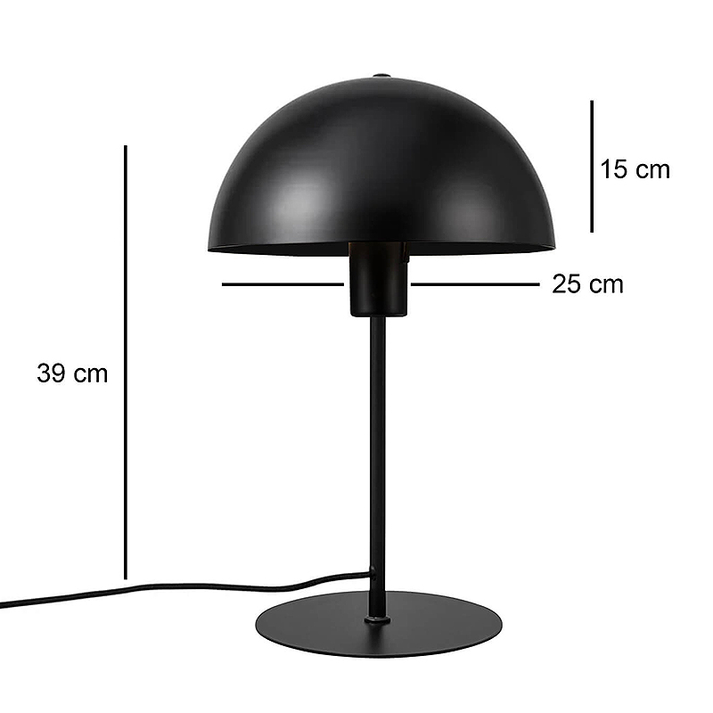 Φωτιστικό επιτραπέζιο Favori E27 μεταλλικό χρώμα μαύρο Ø25x39εκ.