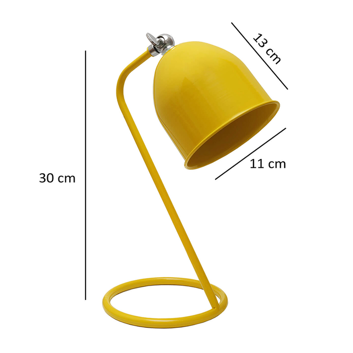 Φωτιστικό γραφείου Treviso E14 μεταλλικό χρώμα κίτρινο 11x13x30εκ.
