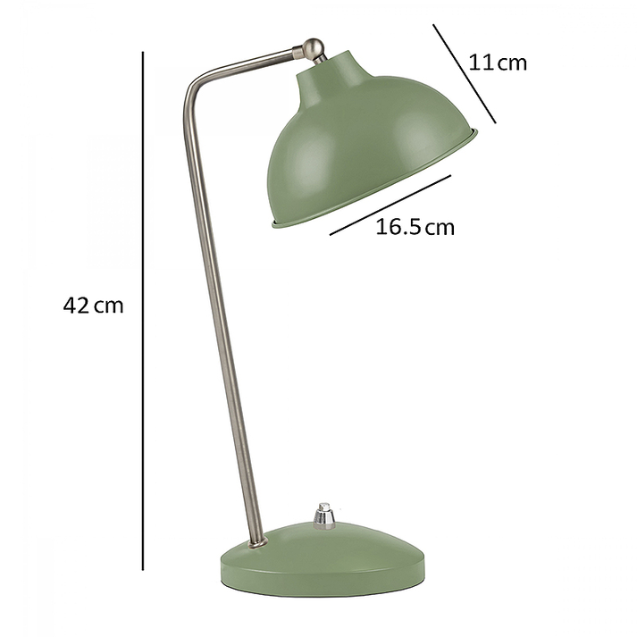 Φωτιστικό γραφείου Travis E14 μεταλλικό χρώμα πράσινο 16,5x11x42εκ.