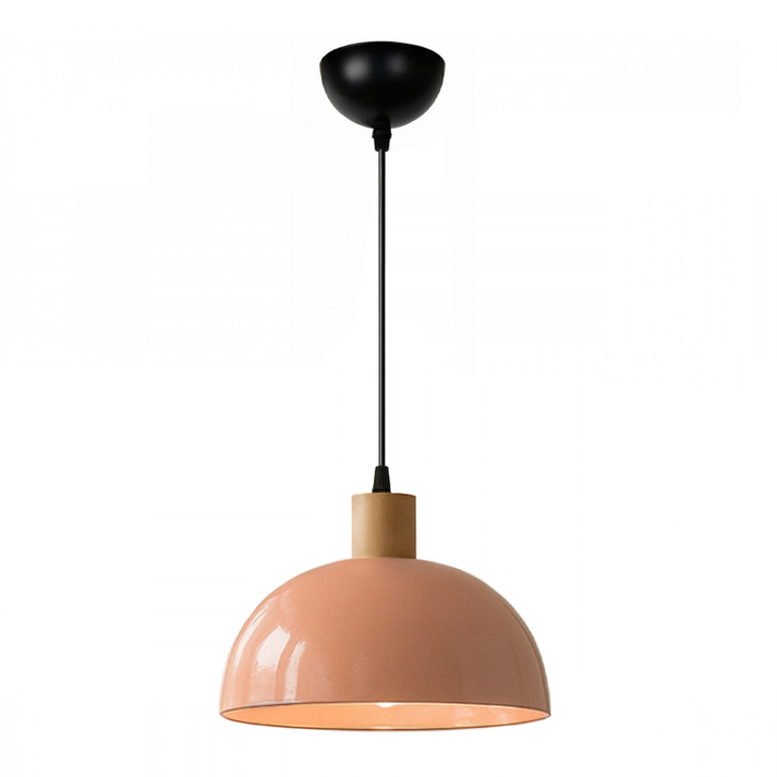 Φωτιστικό οροφής Talis E27 μεταλλικό μονόφωτο χρώμα salmon Ø25x100εκ.