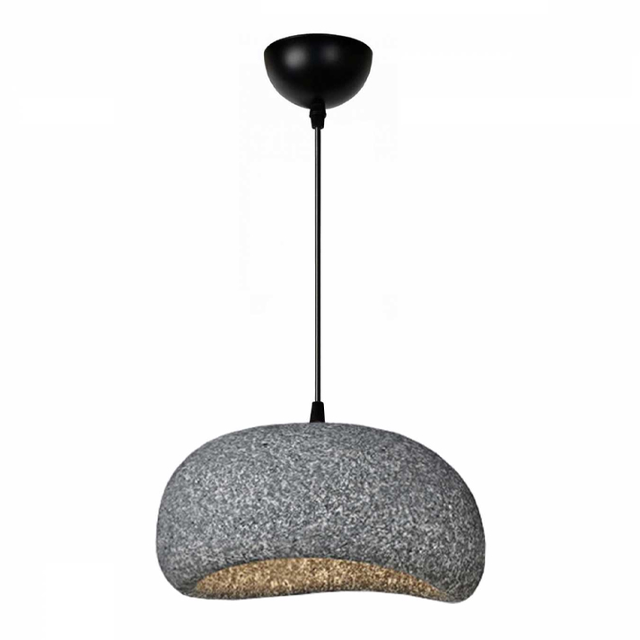 Φωτιστικό οροφής Riven E27 polyester μονόφωτο χρώμα γκρι Ø35x80εκ.