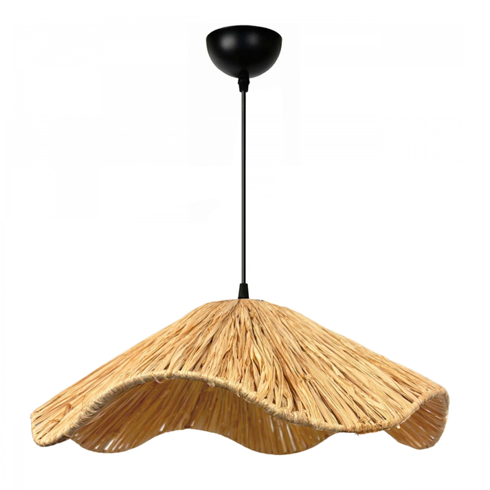 Φωτιστικό οροφής Miro E27 wicker μονόφωτο χρώμα φυσικό Ø50x100εκ.