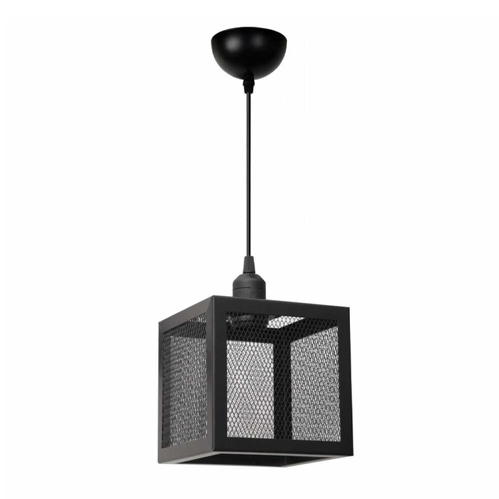 Φωτιστικό οροφής Kivo E27 μεταλλικό μονόφωτο χρώμα μαύρο 16x16x120εκ.