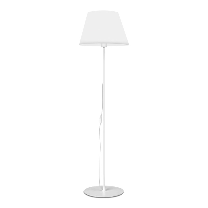 Φωτιστικό δαπέδου Vilo E27 μεταλλικό - ύφασμα Pvc χρώμα λευκό Ø35x152εκ.