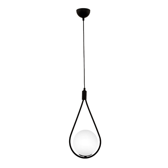 Φωτιστικό οροφής Shemesh E27 μεταλλικό μονόφωτο χρώμα μαύρο 20x20x85εκ.