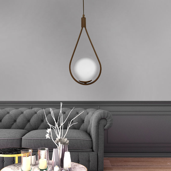 Φωτιστικό οροφής Shemesh E27  μεταλλικό μονόφωτο χρώμα χρυσό ματ 20x20x85εκ.