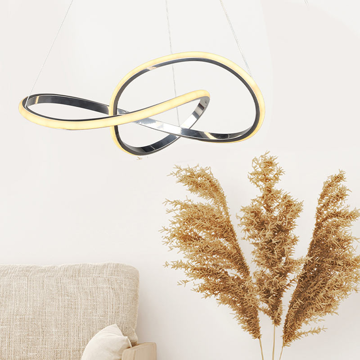 Φωτιστικό οροφής Led Luciano μεταλλικό μονόφωτο χρώμα ασημί 47x40x60εκ.