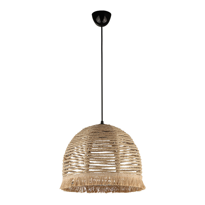 Φωτιστικό οροφής Libia E27 από σχοινί μονόφωτο χρώμα φυσικό 30x30x70εκ.