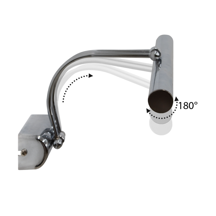 Απλίκα καθρέπτη μπάνιου LED Strop μεταλλική χρώμα χρωμίου 35εκ.