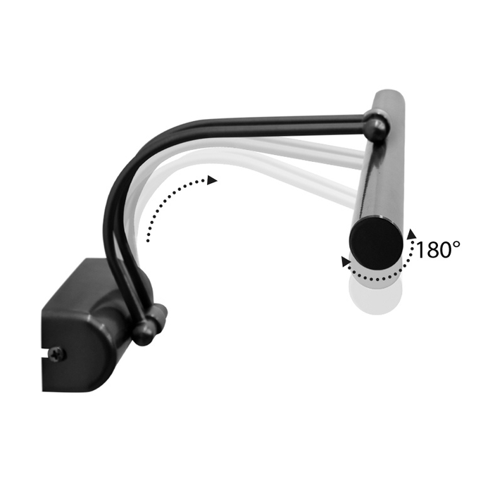 Απλίκα καθρέπτη μπάνιου LED Strop μεταλλική χρώμα μαύρο 35εκ.