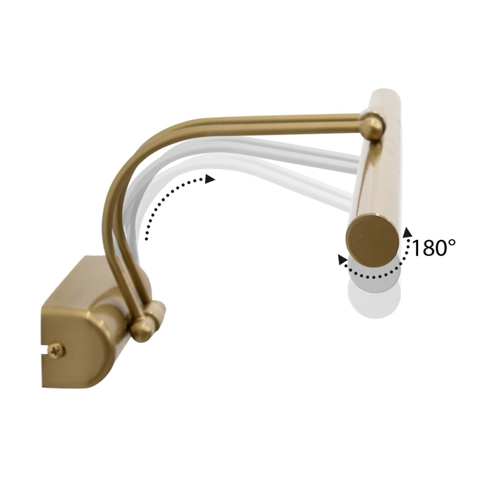 Απλίκα καθρέπτη μπάνιου LED Strop μεταλλική χρώμα χρυσό 35εκ.