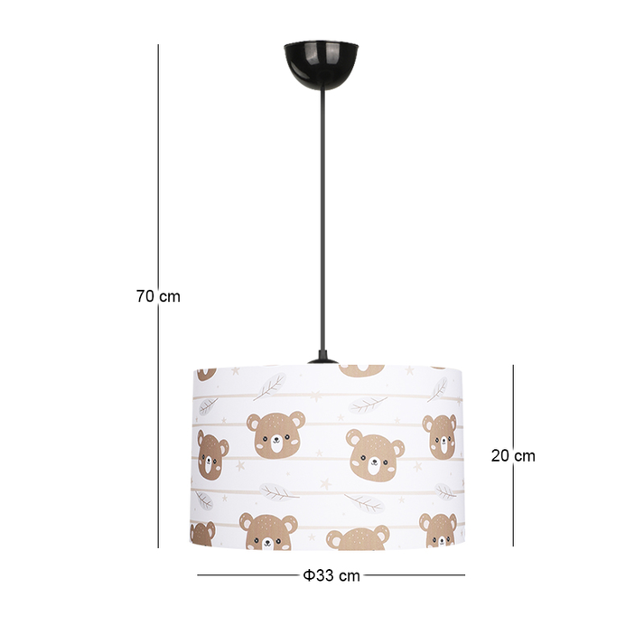 Φωτιστικό οροφής Tale E27 ύφασμα PVC μονόφωτο πολύχρωμο Ø33x70εκ.